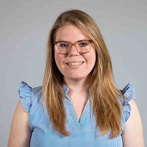Librarian Emily Voelkers