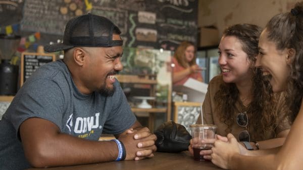 Students at downtown bakery