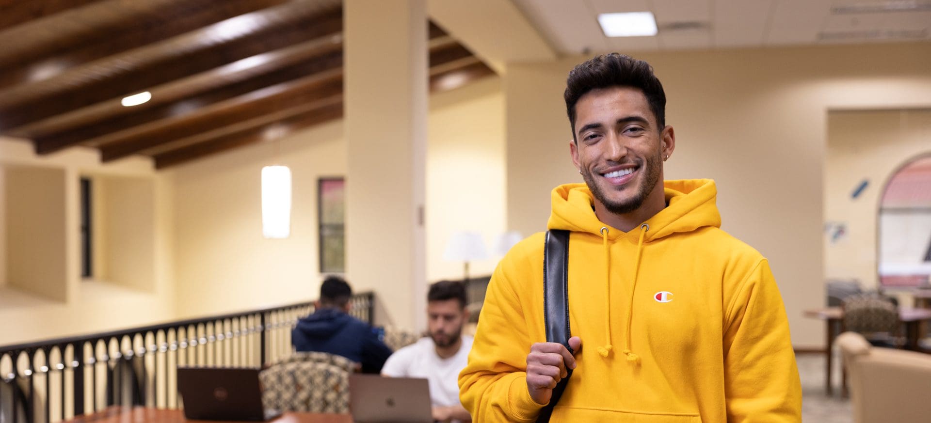 Students studying at a coffee shop