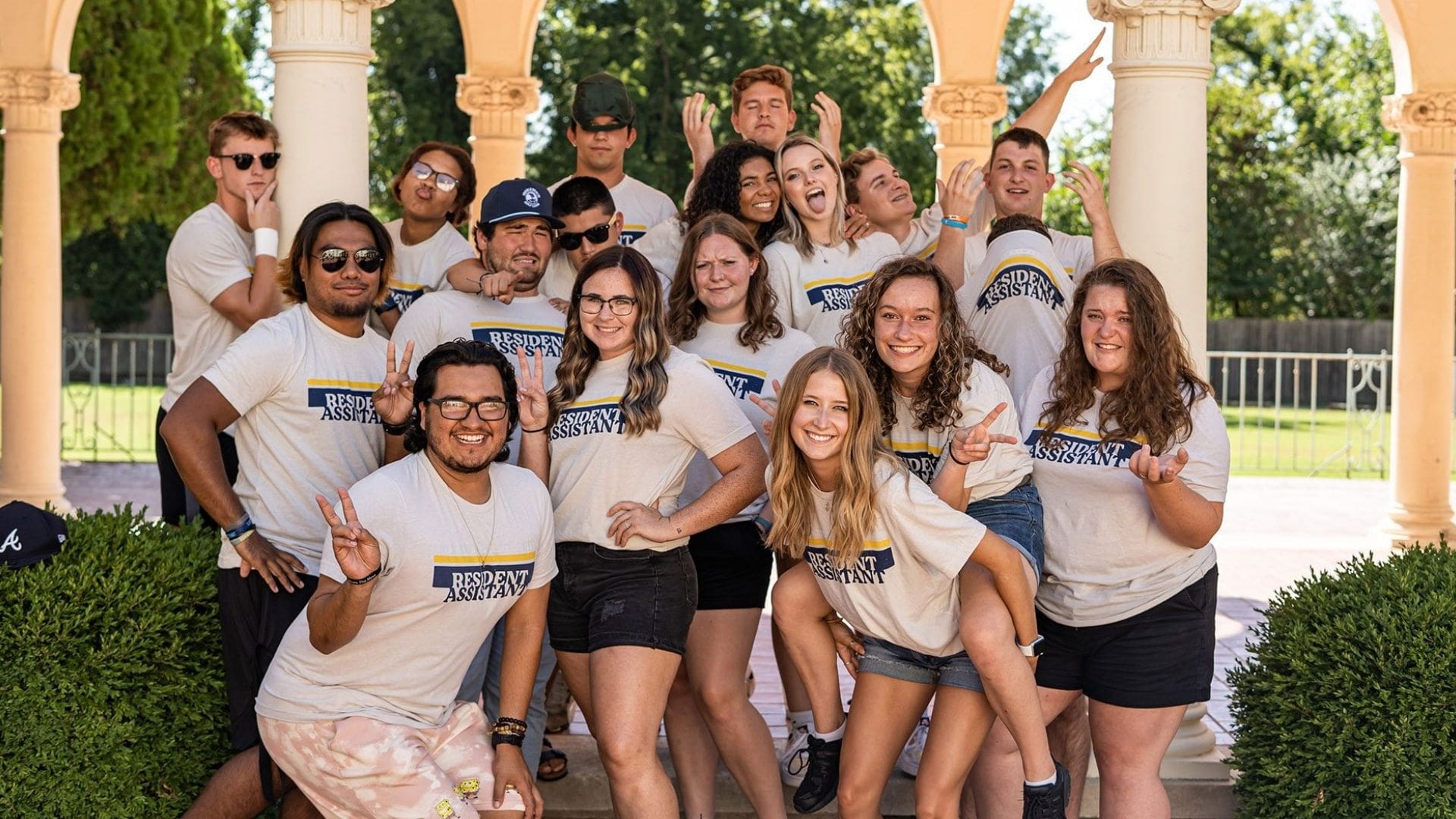 OKWU resident assistants being silly together