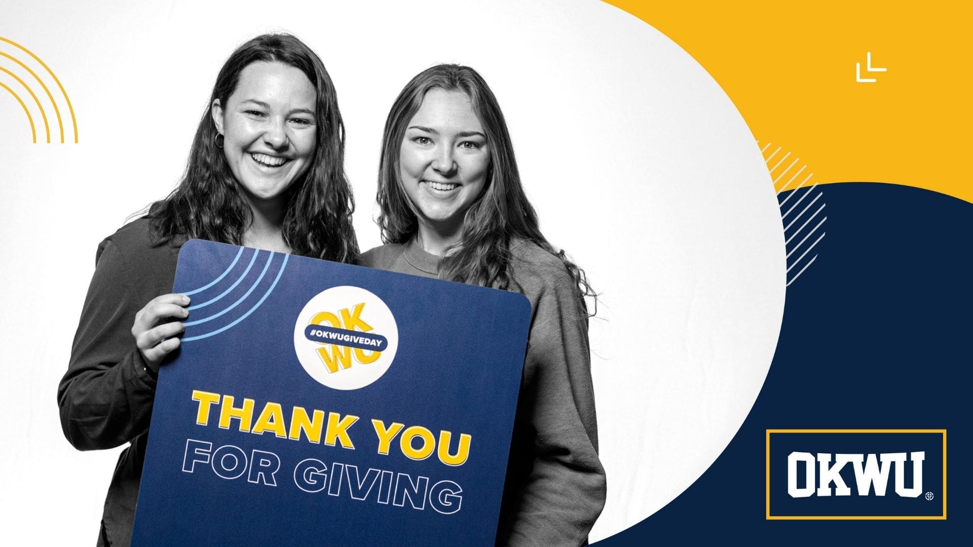 Students Holding Give Day Signs