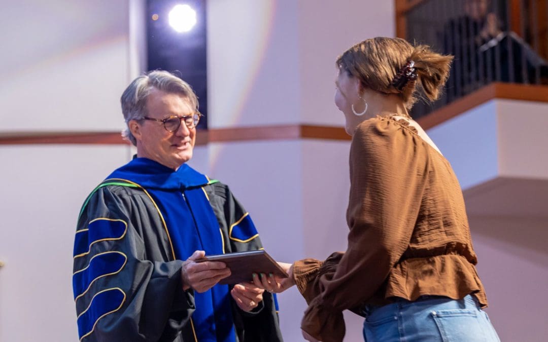 Honors chapel student award