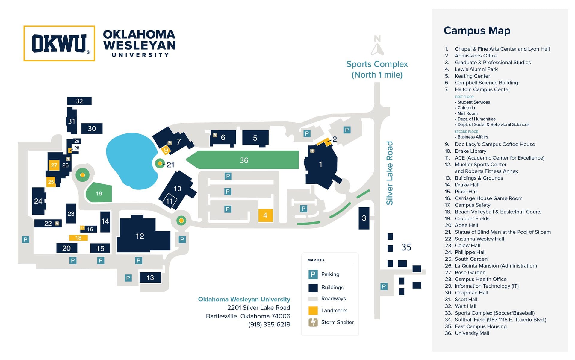 OKWU Campus Map