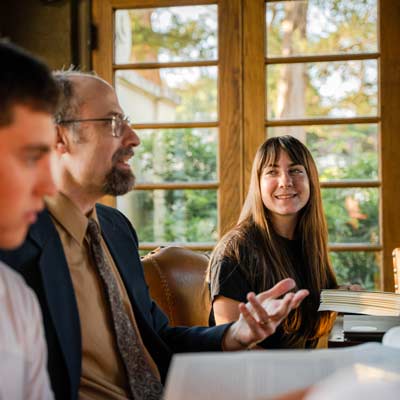 Students learning from one of the ministry professors at OKWU