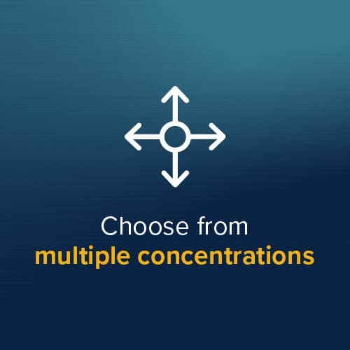 Choose from multiple concentrations Choose from multiple concentrations