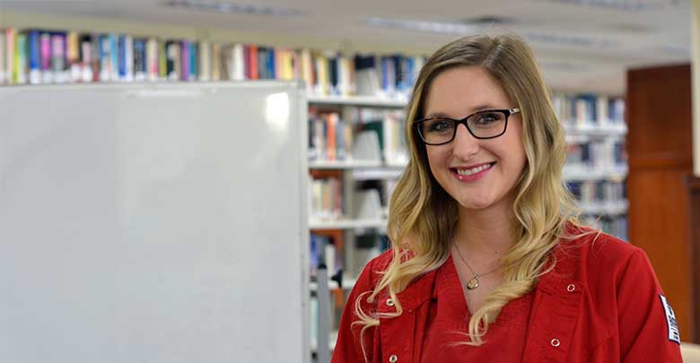 nursing student with professor