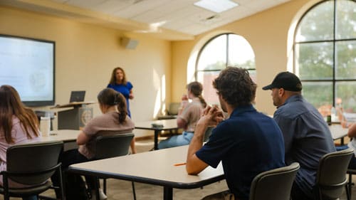 Class in Drake Library 201
