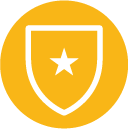 icon-officer-discount shield with star icon