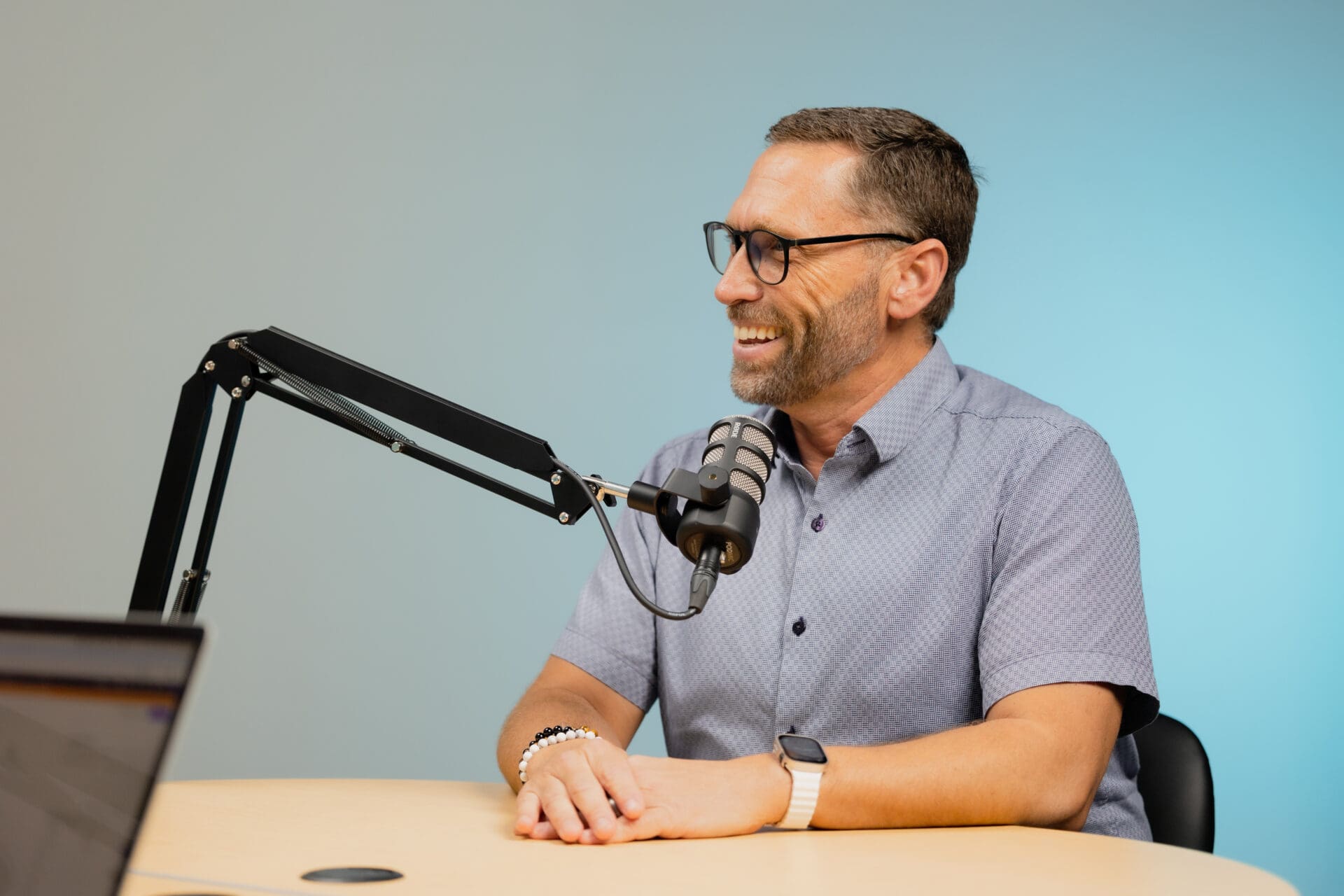 VP for Student Affairs, Kyle White, speaking on an episode of the OKWU podcast, BeyondU.
