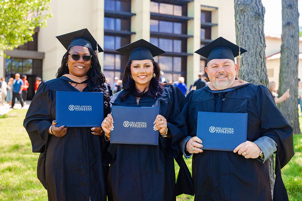 Three Caps, One Calling: Aeschleman Family Graduates Together at OKWU