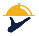 serve Hand holding a cloche icon